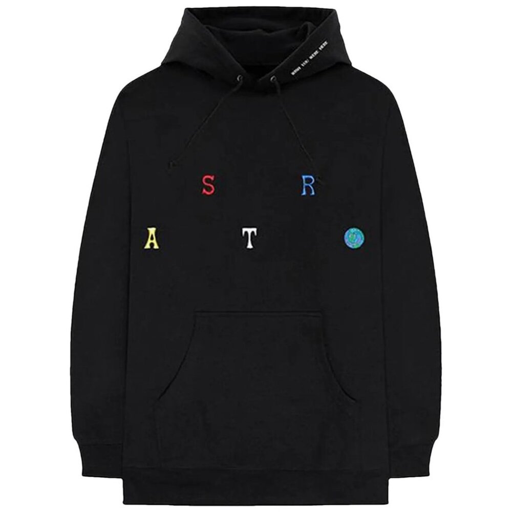 Travis Scott Astroworld Scattered Black Pullover Hoodie - Size Xtra Large (XL)